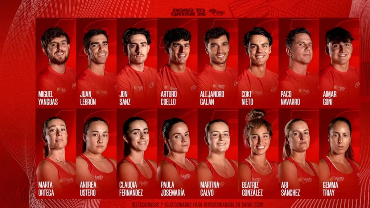 Convocatoria de España para el Mundial de Pádel 2026 en Doha