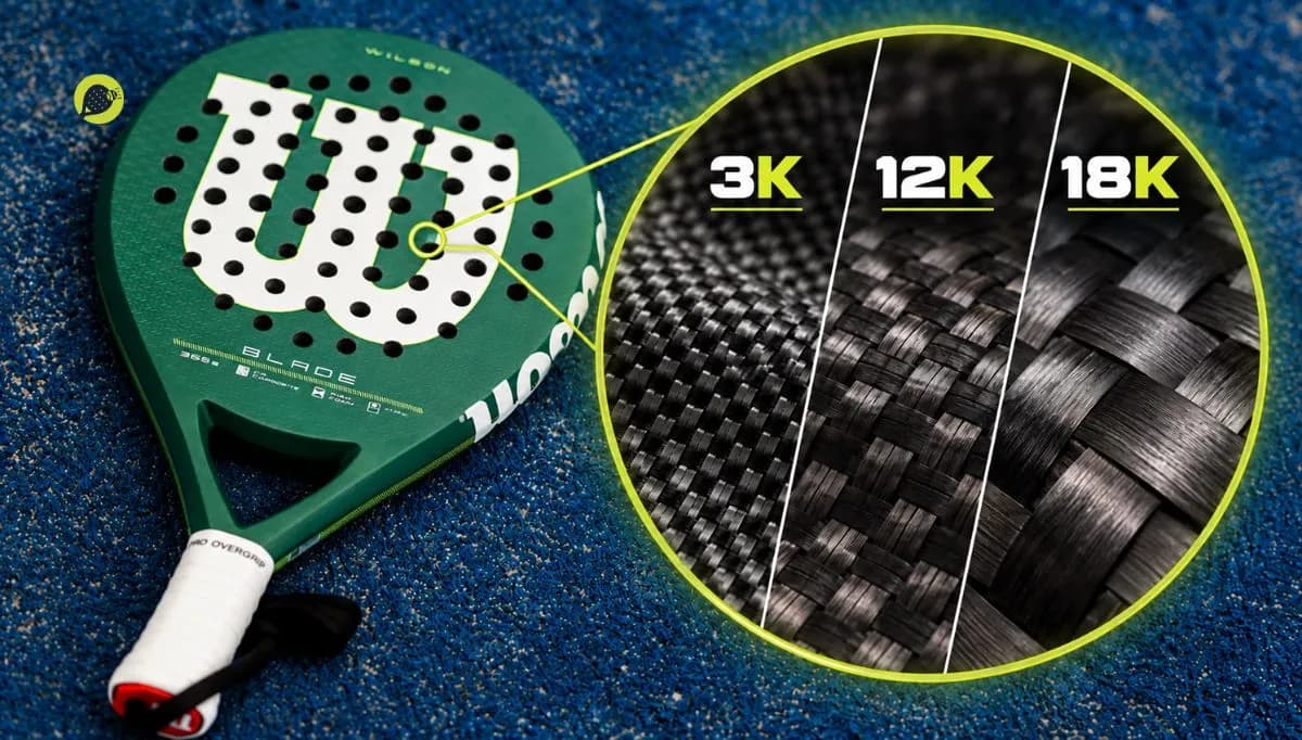 Diferencias entre carbono 3K, 12K y 18K en palas de pádel