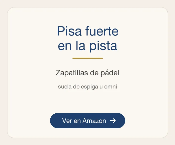 Pisa fuerte en la pista: Zapatillas de pádel, suela de espiga u omni. Ver en Amazon